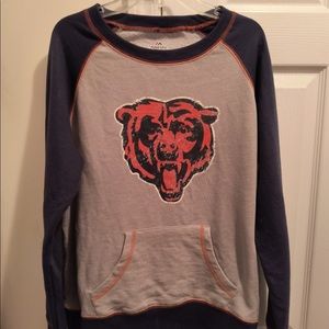 Chicago Bears Women's Crewneck Big Graphics Majestic Sweater